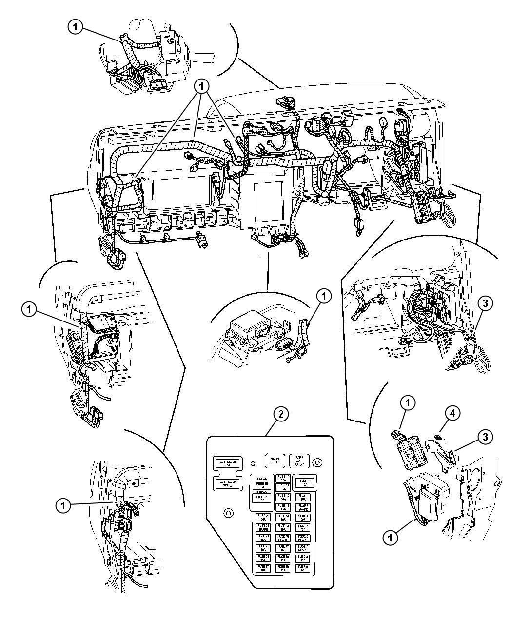 2009 Dodge Journey Junction Block  Relay  Relays  Wiring