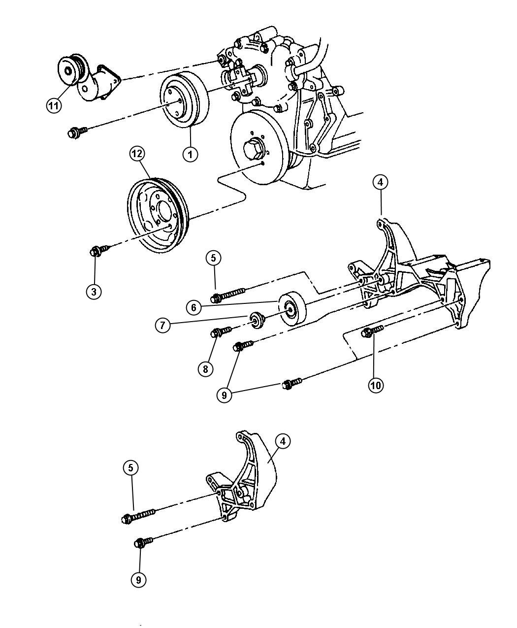 Dodge Ram 1500 Pulley  Idler  After 3-30-98