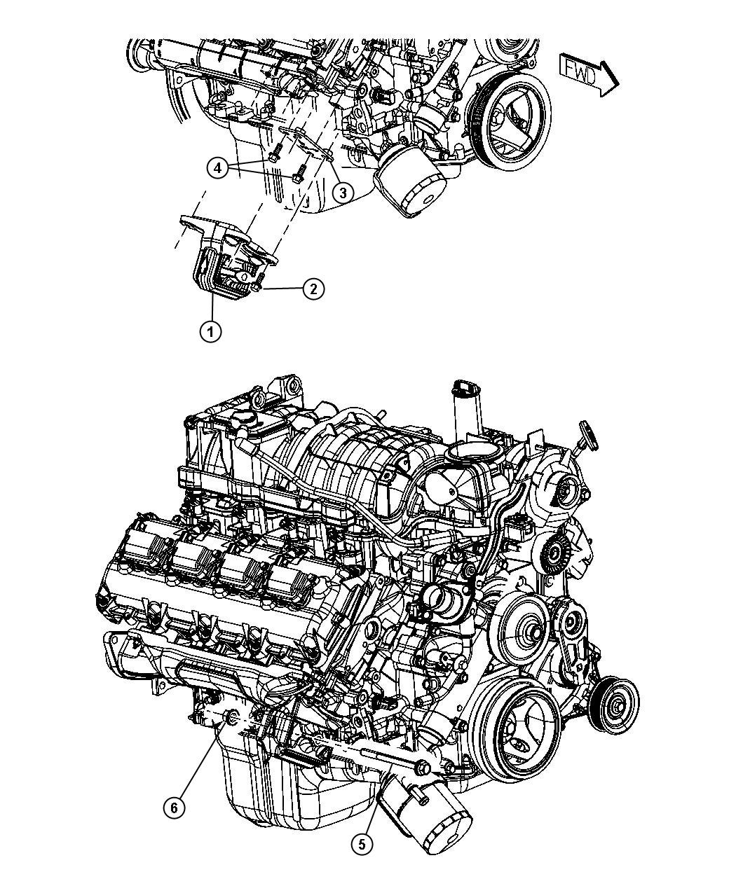 2012 Dodge Ram 1500 Insulator. Engine mount. Right side - 52122713AA