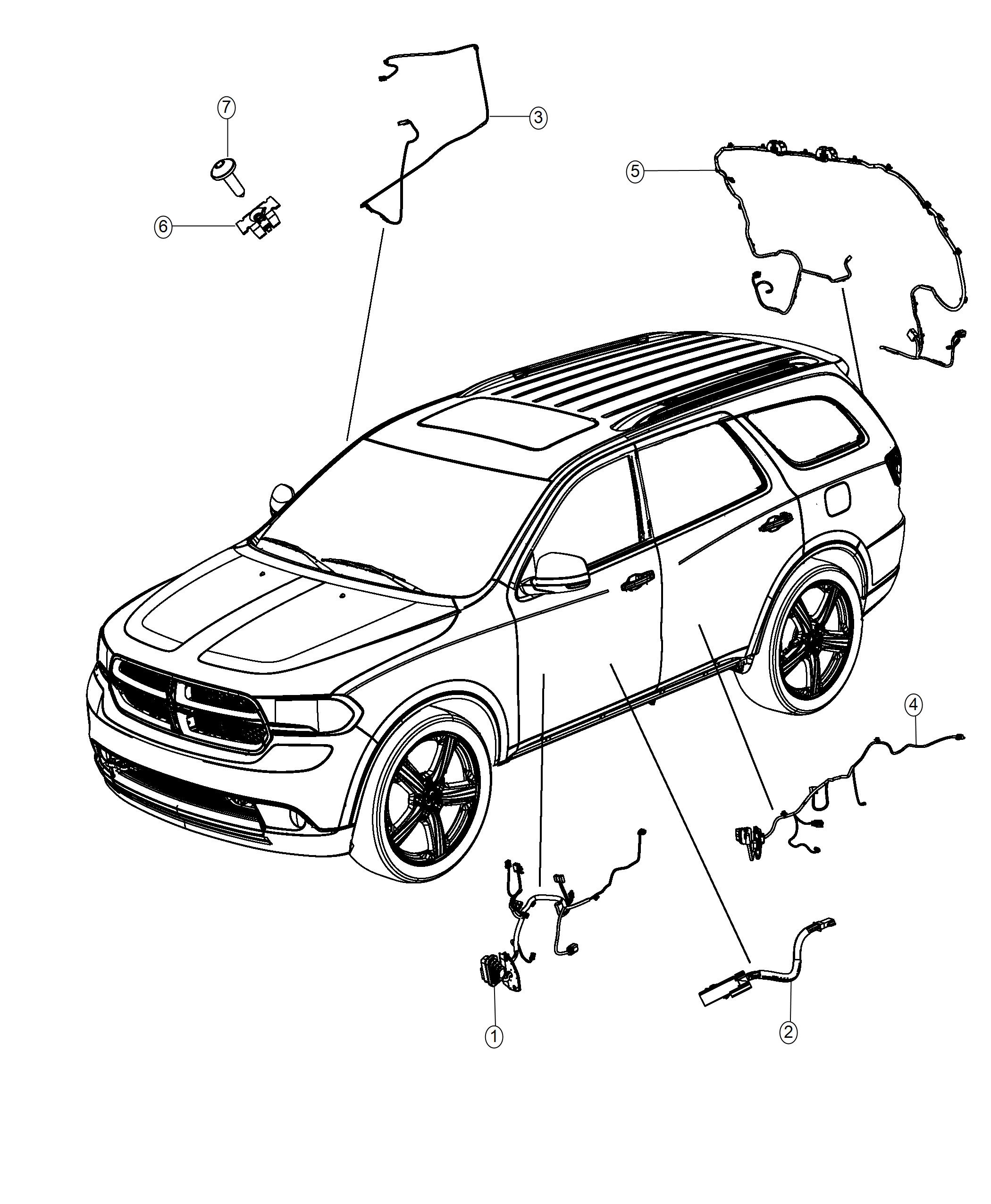 Dodge Durango Wiring. Front door. Driver, left - 68399119AA | Myrtle Beach SC