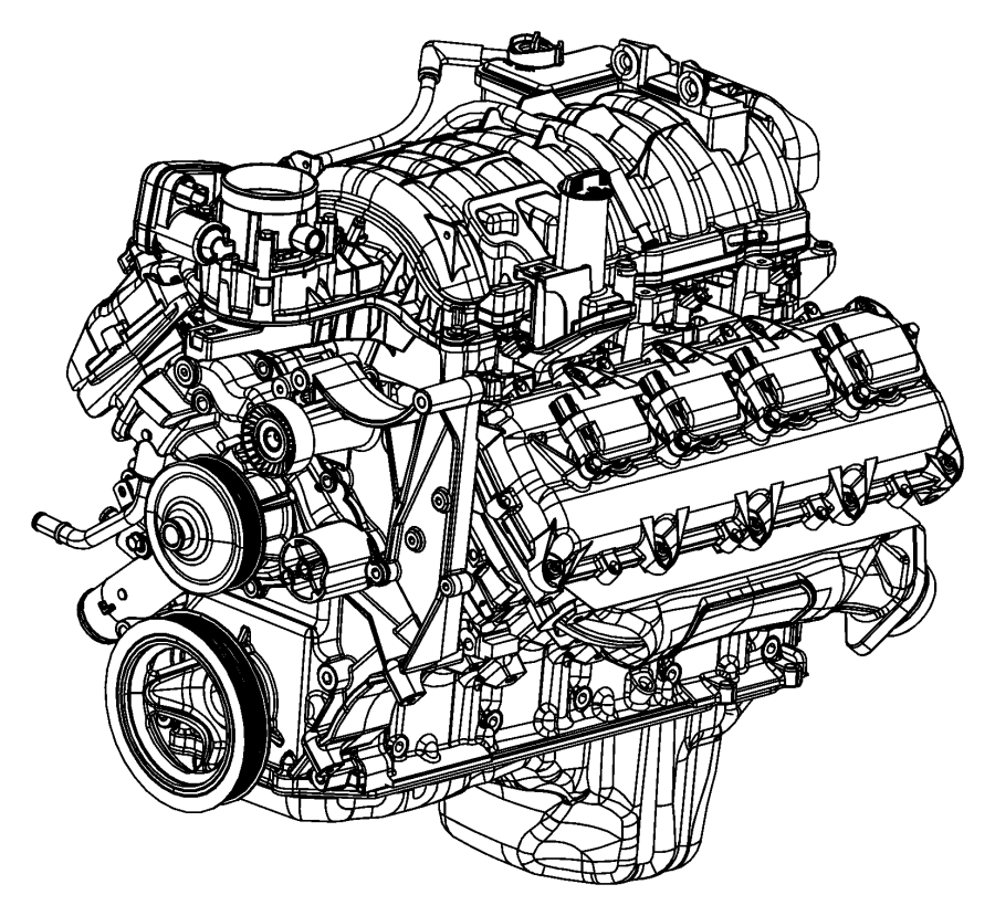 Dodge Durango Engine  Long Block  Remanufactured  Manifold